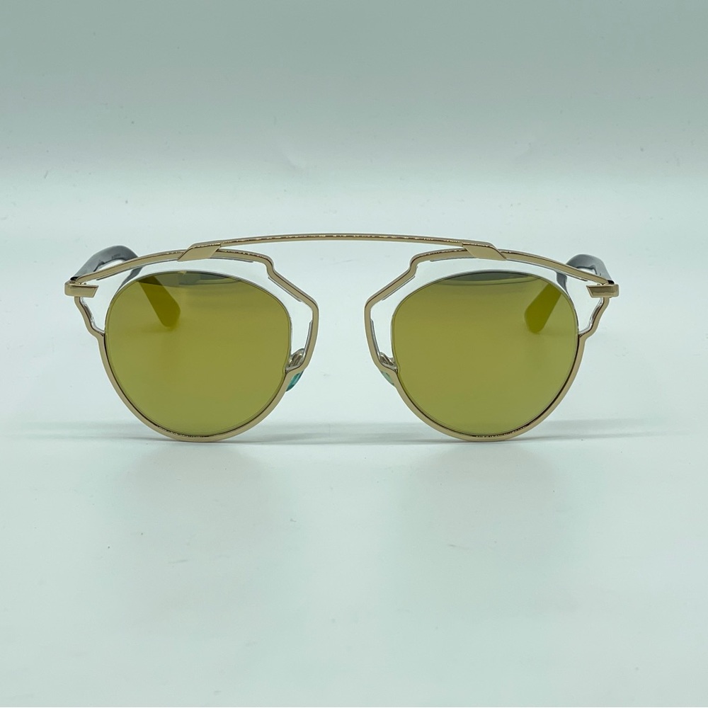 Dior Mirrored So Real Sunglasses Gold Rare